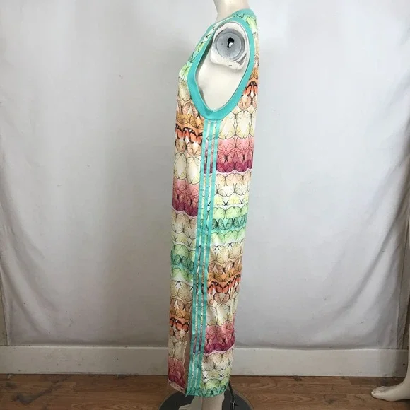 ADIDAS- WOMEN'S SMALL - MULTICOLOR SLEEVELESS BUTTERFLY TANK DRESS - Picture 6 of 11